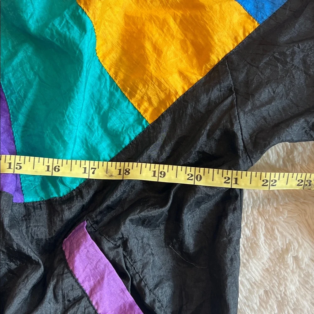 KUMA Sport Vintage 80’s Multicolored Parachute Windbreaker Jacket Small - Picture 5 of 10